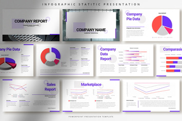Modern Infographic Statistic Powerpoint Template