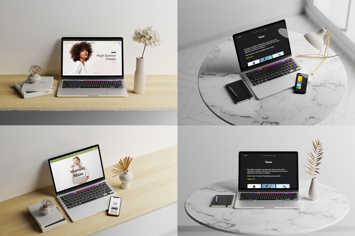 MacBook with iPhone Mockup