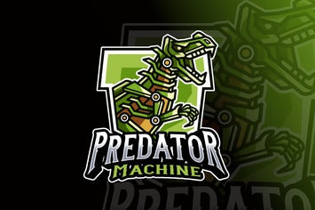 Dinosaur Robot Logo Template