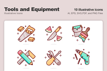 Tool and Equipment Illustrative Icons