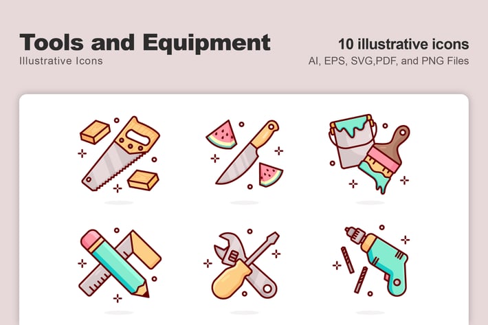 Tool and Equipment Illustrative Icons