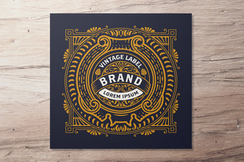 Vintage Style Label Layout