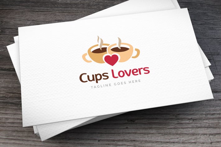 Cups Lovers Logo Template