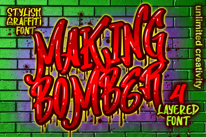 Making Bomber Font Family