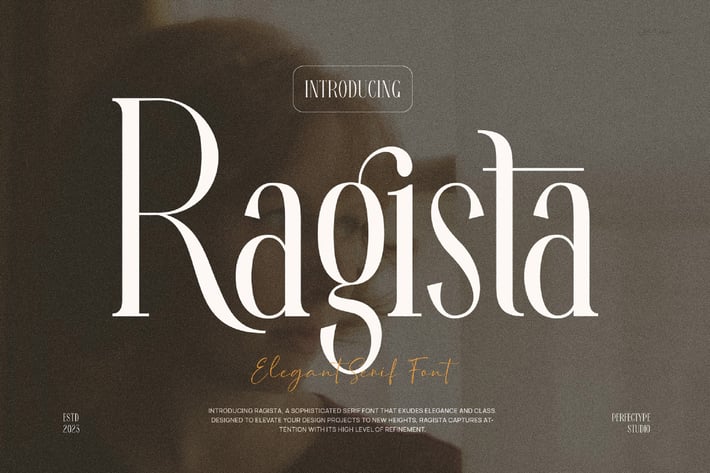 Ragista Elegant Ligature Serif Font Typeface