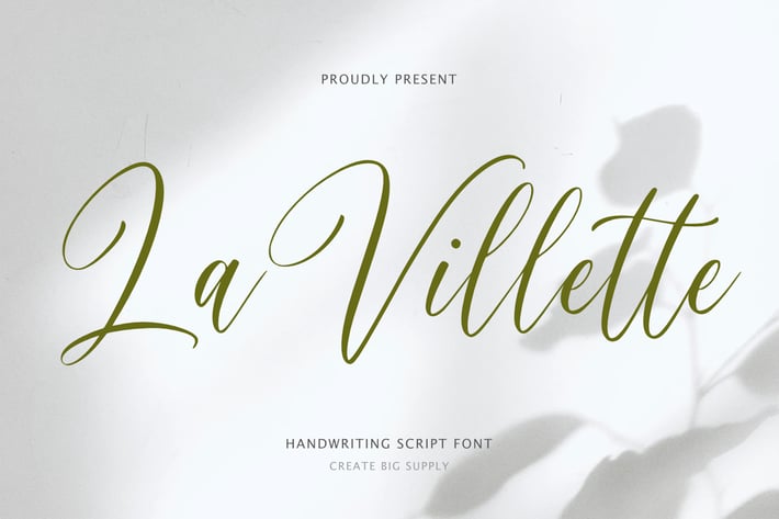 La Villette Chic Handwritten Bridal Script Font