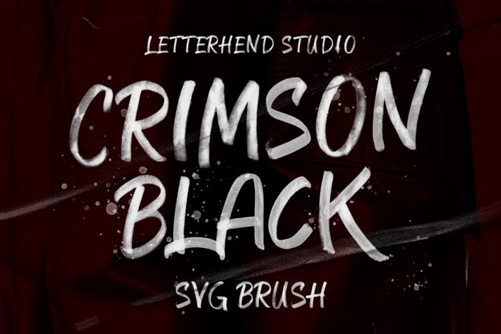 CRIMSON BLACK - SVG Brush Typeface