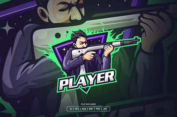 player esport logo template