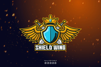 Shield Wing Sword Logo