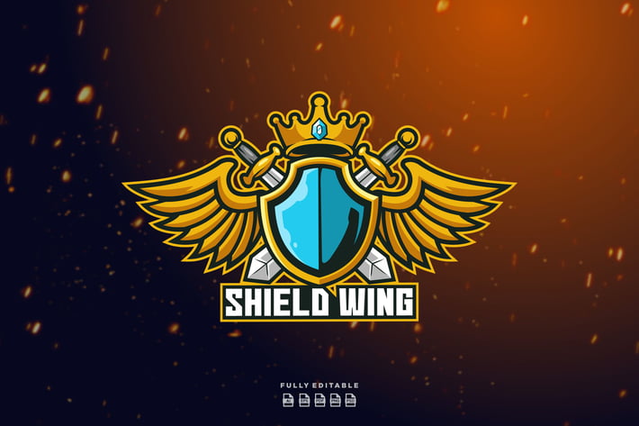 Shield Wing Sword Logo