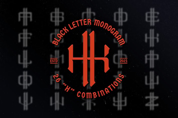 H Black Letter Monogram Logo Vol.3