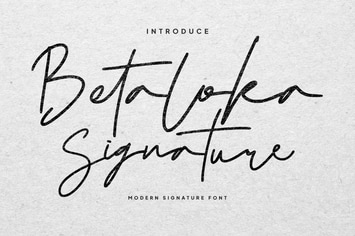 Betaloka Signature - Modern Signature Font