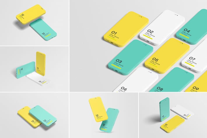 Phone 12 Pro Clay Mockup 05