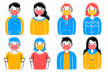 Wear a Mask Illustration #03