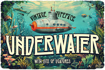 Underwater Vintage Label Font