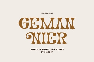 Geman Nier - Vintage Display Font