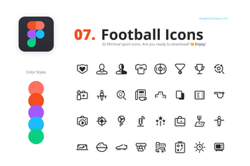 32 Football Icons