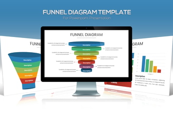 Funnel Chart Template for Powerpoint Presentation