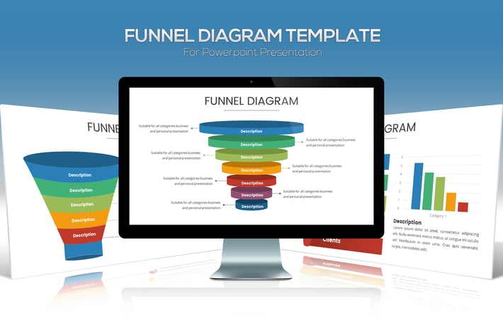 Funnel Chart Template for Powerpoint Presentation
