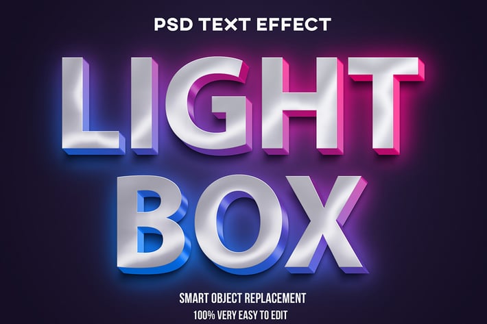 Light box text effect