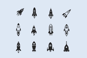 12 Rocket Icons