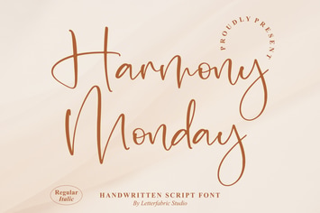 Harmony Monday Handwritten Script Font