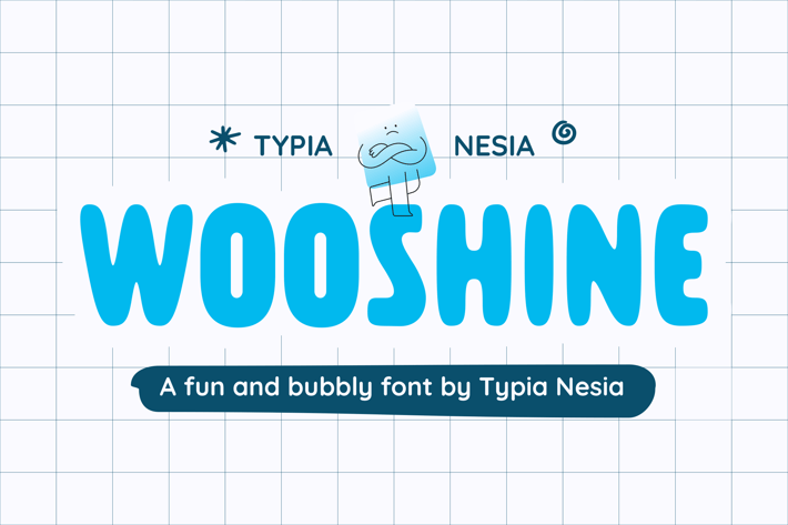 Wooshine - Fun & Bubble Sans Serif Font 