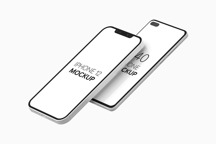 P40 Phone & iPhone 12 Mockup