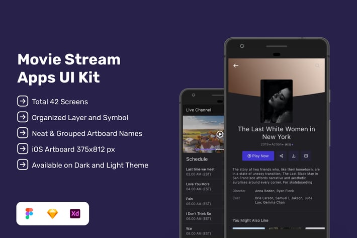 Movie Streaming UI Kits