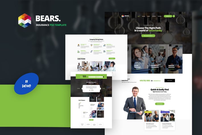 Bear's - Insurance PSD Template