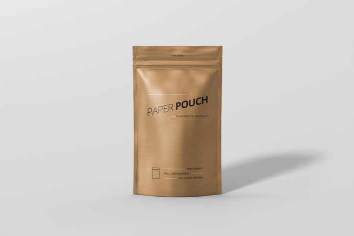 Paper Pouch Bag Mockup