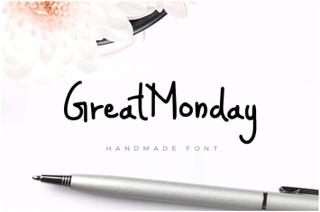 GreatMonday - Fresh Handmade / Custom Brush Font