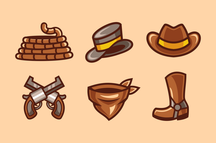 western cowboy element collection set