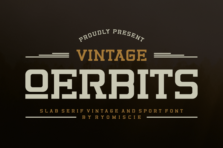 Vintage Qerbits - SlabSerif Vintage And Sport Font