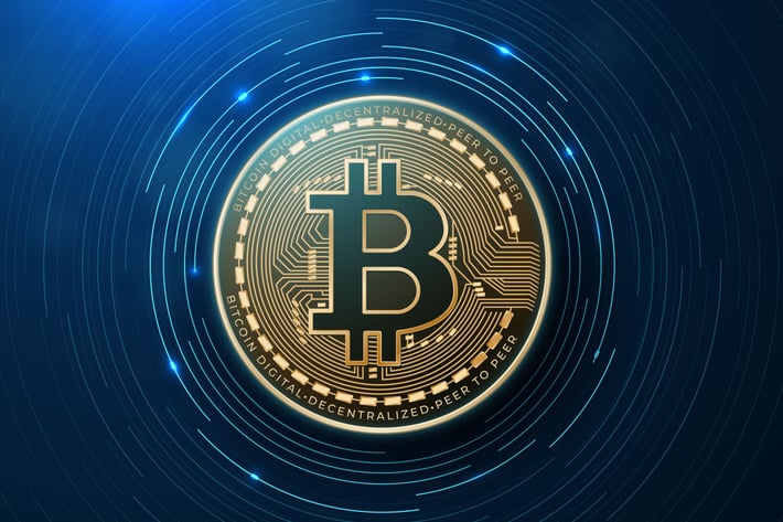 Futuristic Bitcoin Background