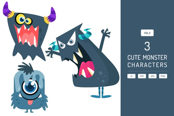 Cute Monster Characters Vol.2
