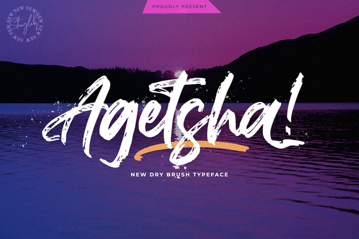 Agethsa - Textured Brush Font