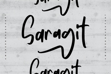 Saragit | A Modern Brush Font