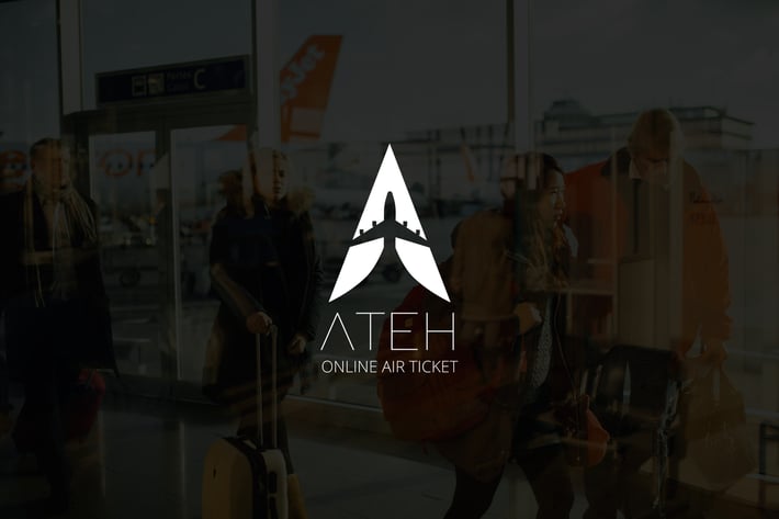 Ateh : Negative Space Plane Logo