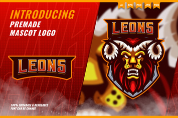 Lion Horn - Mascot Esport Logo Template