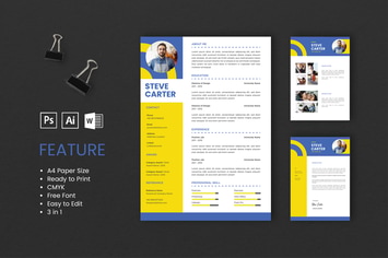 Professional CV And Resume Template Carter
