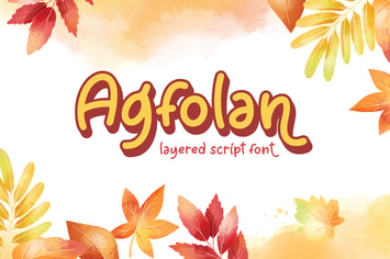 Agfolan - Layered Script Font