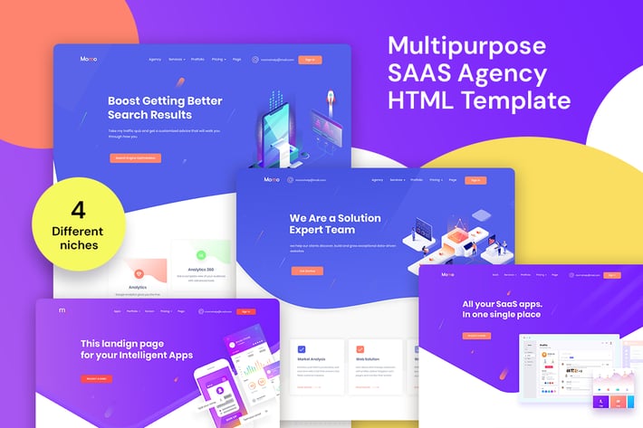 Momo – Multipurpose Saas Agency HTML Template