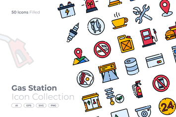 Gas Station Filled Icon