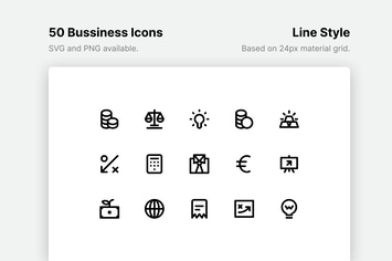 Business and Finance Line Icons