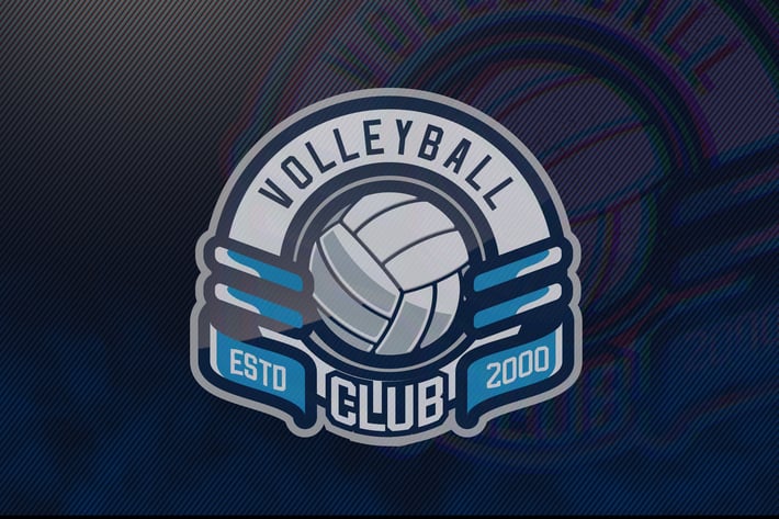 Volleyball Club ESTD2000 Sports Logo
