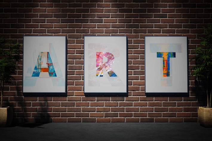 Posters Mockup - Brick Wall