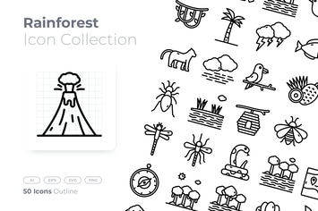 Rainforest Outline Icon