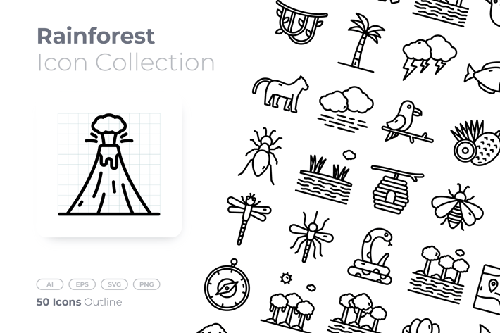 Rainforest Outline Icon