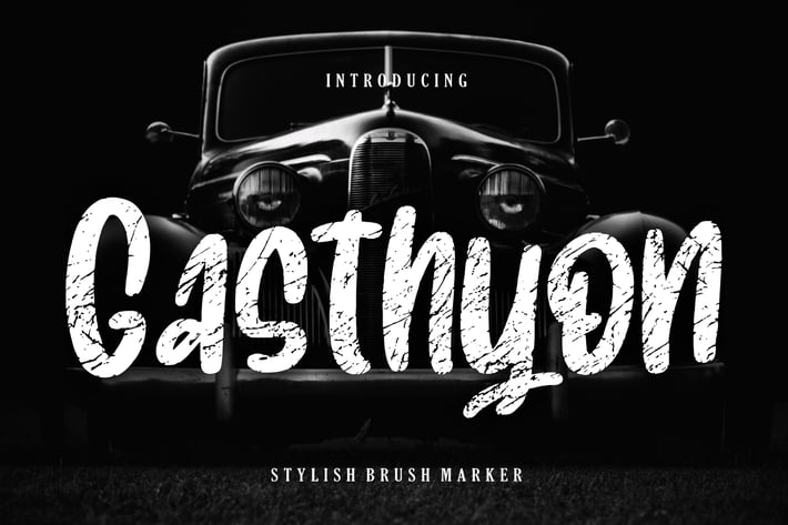 Gasthyon Stylish Brush Business Font